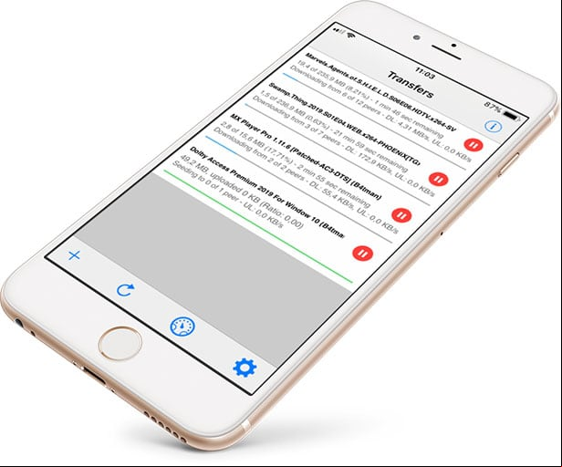 iTransmission on iPhone