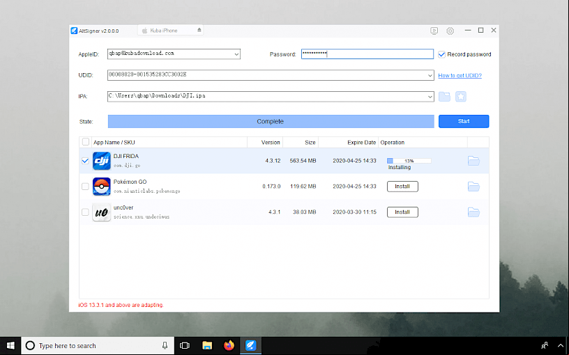 AltSigner on Windows