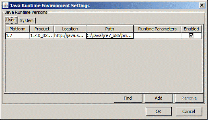 Java Runtime Environment 1.5.0.11